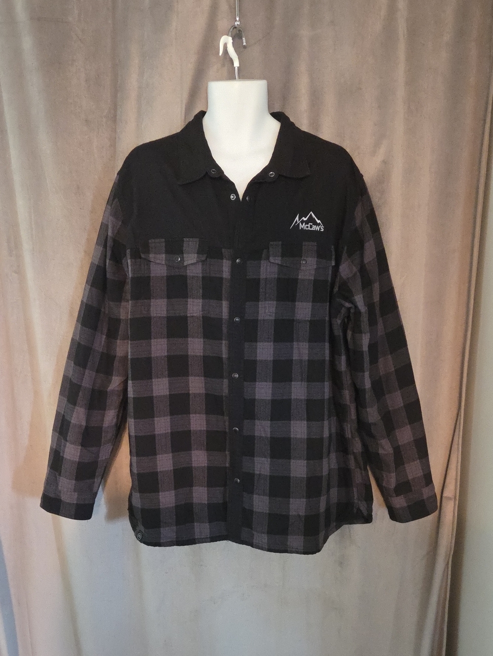 Stormtech 2XL Black Plaid Lightweight Shirt Jacket